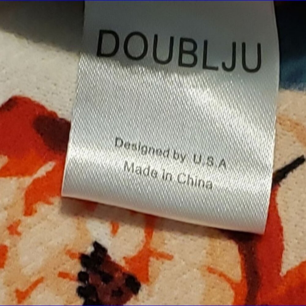 DOUBL JU Open Front Blazer with Roses Jacket - Size XL - NWT - Picture 3 of 11